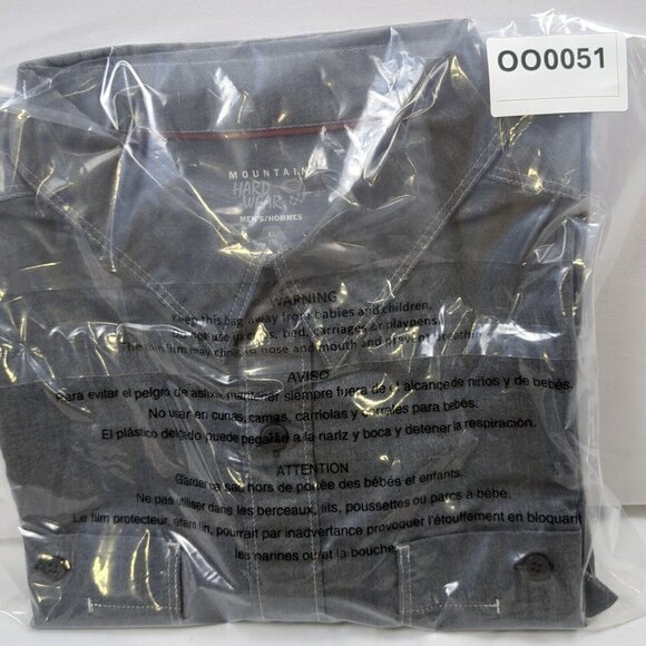 Mountain HardWear Button Up Pocket Shirt Short Sleeve Mens XL Gray Cotton Blend - Picture 12 of 12
